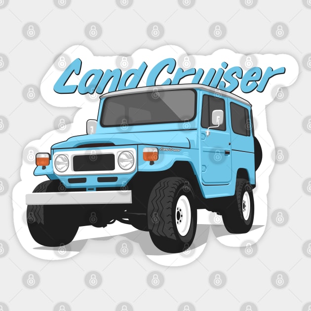 Land cruiser fj40 hardtop off road blue light Sticker by creative.z